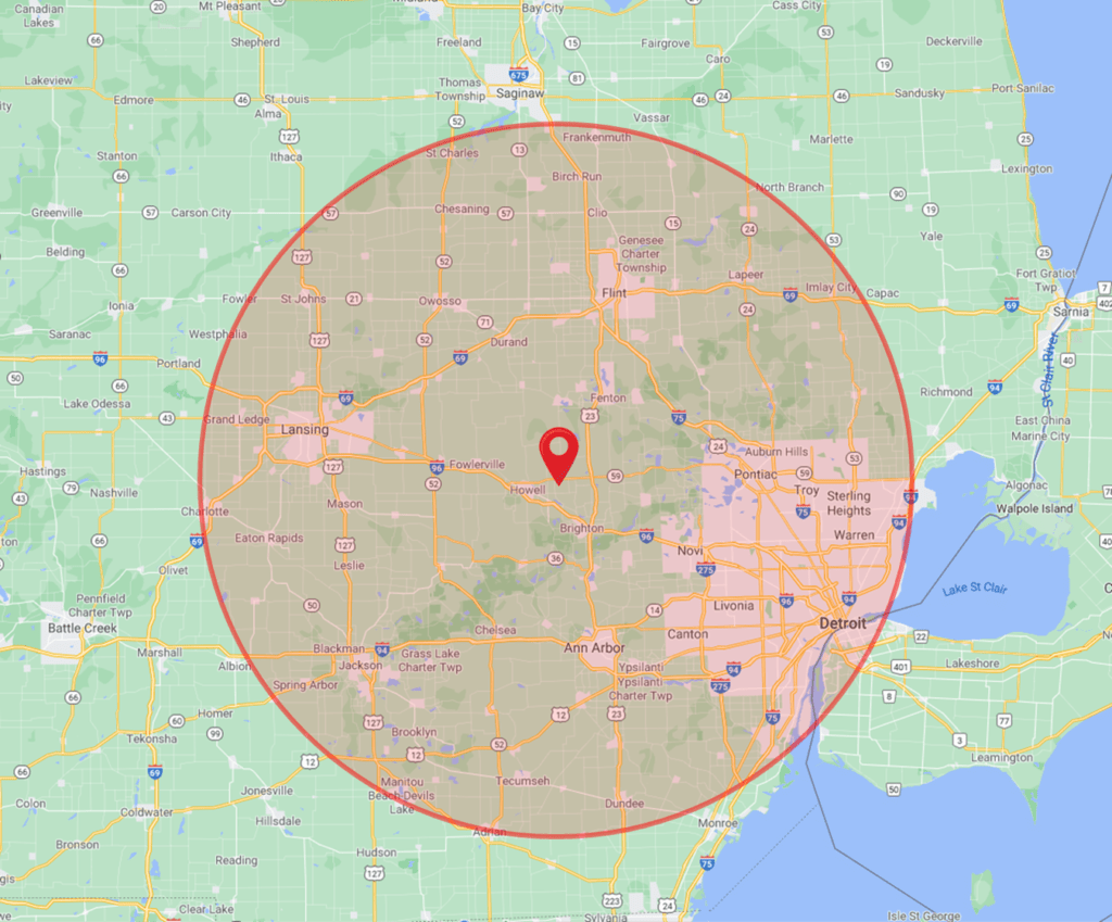 Commercial Roofing Service Area Coverage Southeastern Michigan